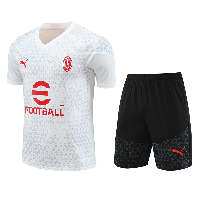 AAA Quality AC Milan 23/24 White/Red Training Kit Jerseys